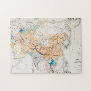 Map of Asia   Time of Kublai Khan Jigsaw Puzzle