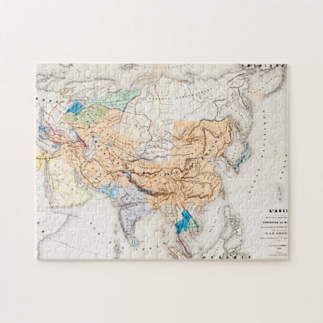 Map of Asia | Time of Kublai Khan Jigsaw Puzzle (Horizontal)