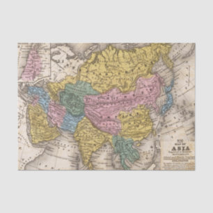 Map of Asia Tissue Paper