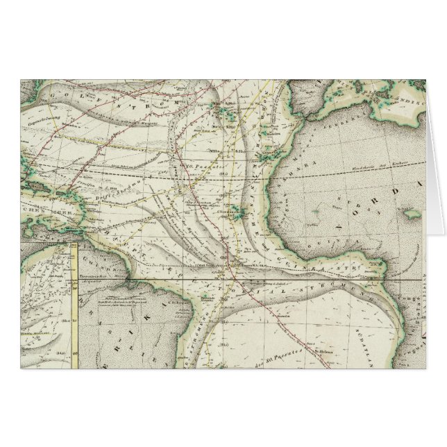 Map of Atlantic Ocean (Front Horizontal)