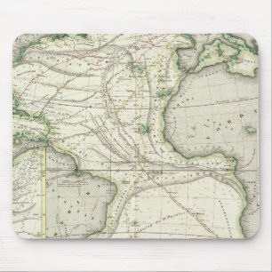 Map of Atlantic Ocean Mouse Pad