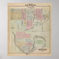 Map of Austin, Mower County, Minnesota