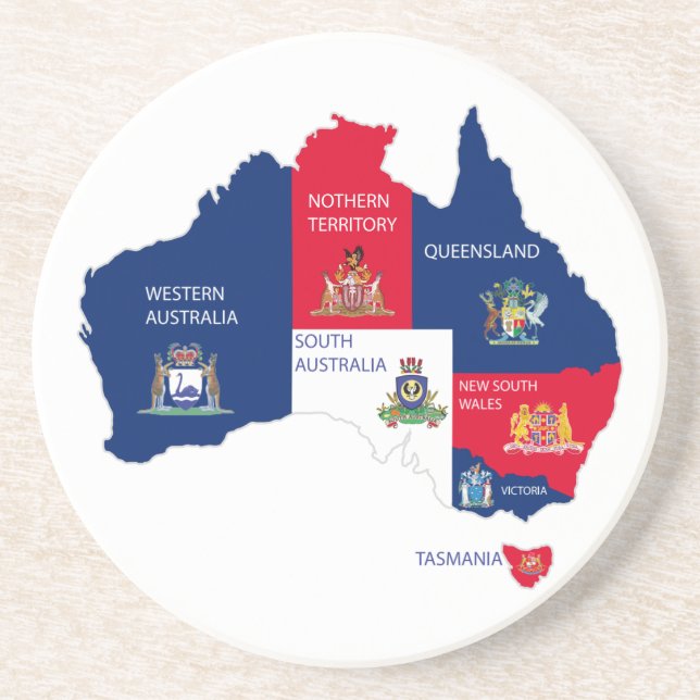 Map of Australia Coaster (Front)
