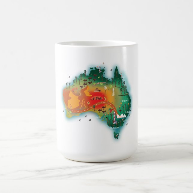 Map Of Australia Coffee Mug (Center)