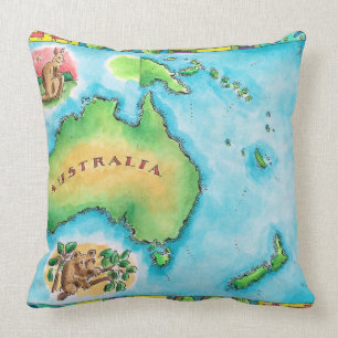 Map of Australia Cushion