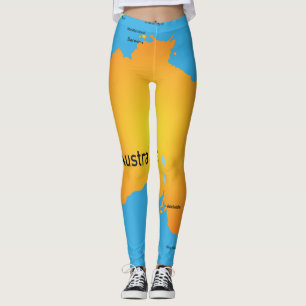 Map Of Australia Leggings