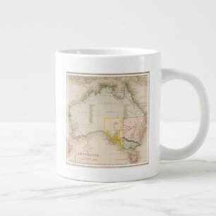 Map of Australia & New Zealand Large Coffee Mug