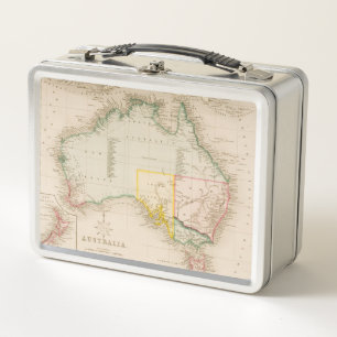Map of Australia & New Zealand Metal Lunch Box