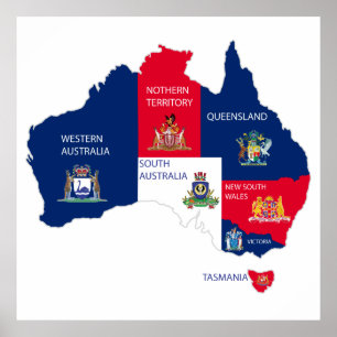 Map of Australia Poster