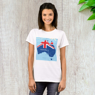 Map of Australia Womens T-Shirt