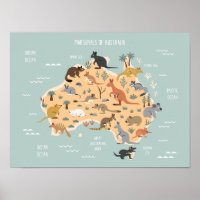 Map of Australian marsupials kids