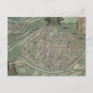 Map of Avignon, from 'Civitates Orbis Terrarum' by Postcard