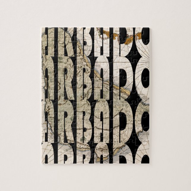 Map of Barbados 1758 Jigsaw Puzzle (Vertical)