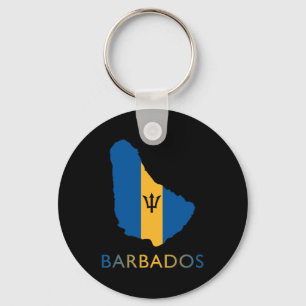 Map Of Barbados Key Ring