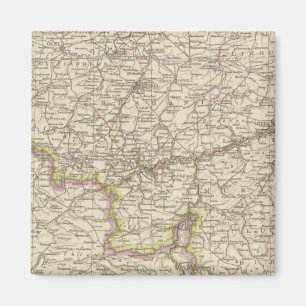 Map of Belgium and Luxembourg Magnet