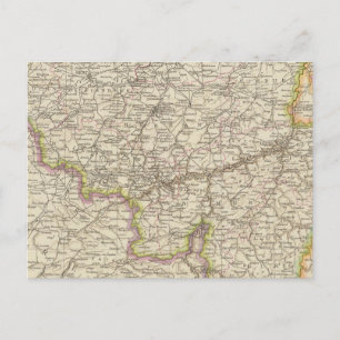 Map of Belgium and Luxembourg Postcard