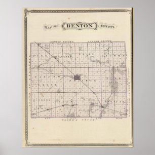 Map of Benton County Poster