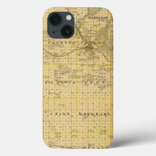 Map of Benton County, State of Iowa iPhone 13 Case