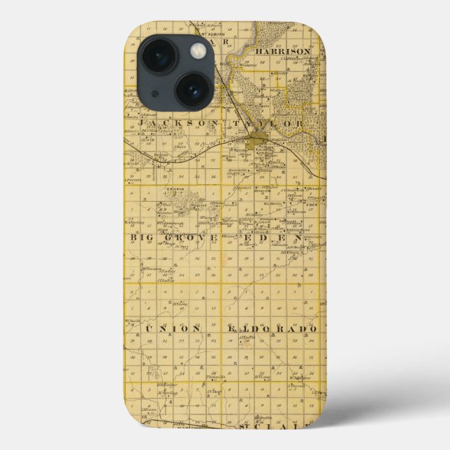 Map of Benton County, State of Iowa Case-Mate iPhone Case (Back)