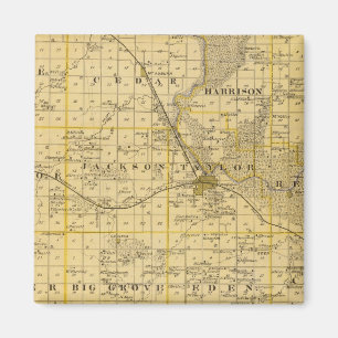 Map of Benton County, State of Iowa Magnet