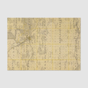 Map of Benton County, State of Iowa Tissue Paper