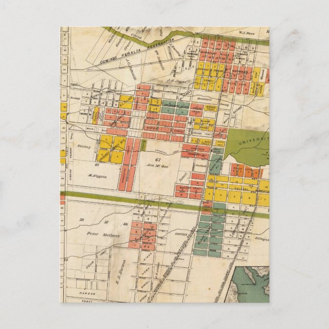 Map of Berkeley Postcard (Front)