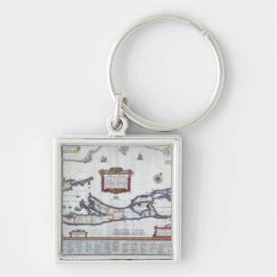 Map of Bermuda Key Ring