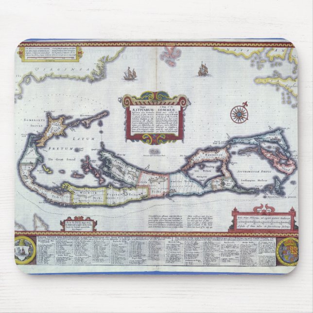 Map of Bermuda Mouse Pad (Front)