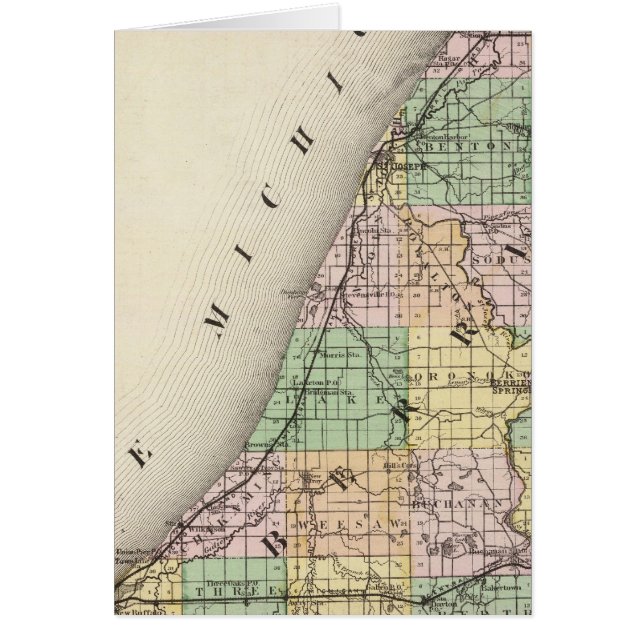 Map of Berrien County, Michigan (Front)