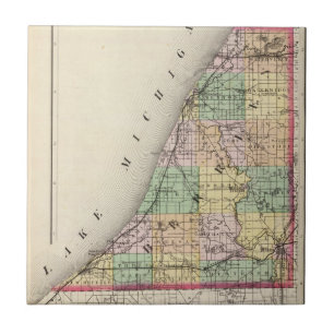Map of Berrien County, Michigan Ceramic Tile