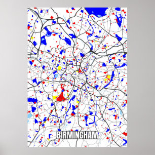 Map of Birmingham Poster