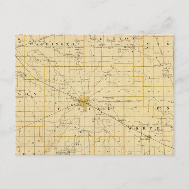 Map of Boone County Postcard (Front)