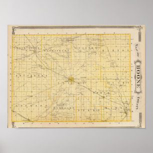 Map of Boone County Poster