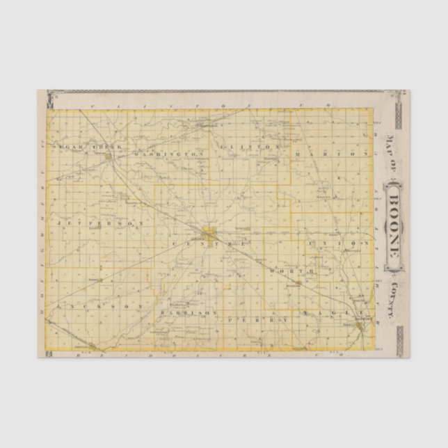 Map of Boone County Tissue Paper (Front)