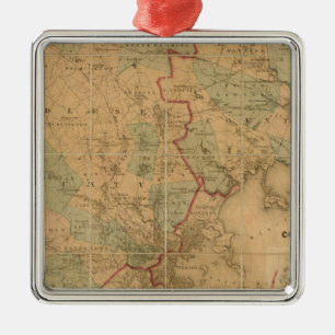 Map Of Boston 2 Metal Ornament
