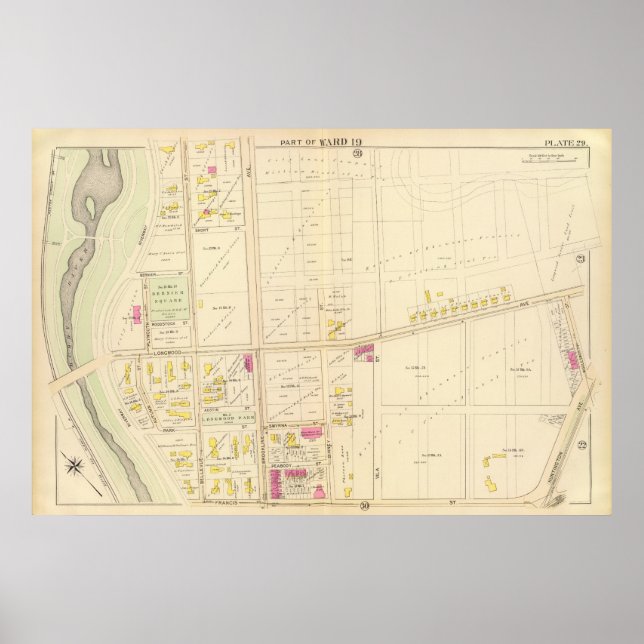 Map of Boston 30 Poster (Front)