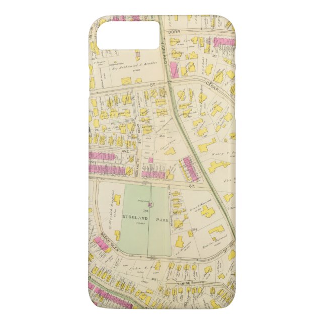 Map of Boston 7 Case-Mate iPhone Case (Back)