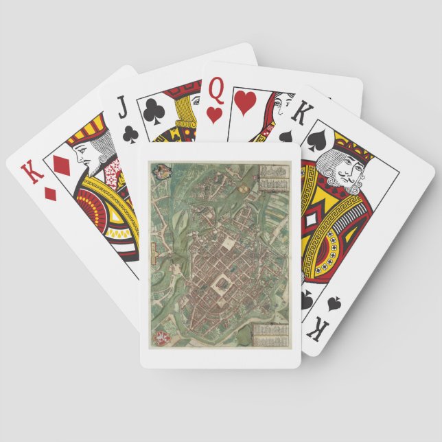 Map of Bratislava, from 'Civitates Orbis Terrarum' Playing Cards (Back)