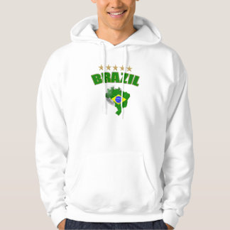 Map of Brazil Soccer Ball Brazil Logo hooded top