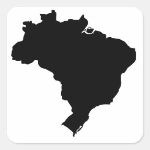 Map of Brazil Square Sticker