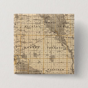 Map of Bremer County 15 Cm Square Badge