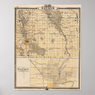 Map of Bremer County Poster