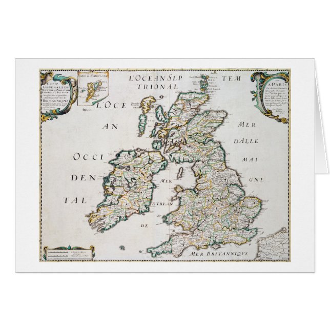 Map of Britain and Ireland, published Paris 1640 ( (Front Horizontal)