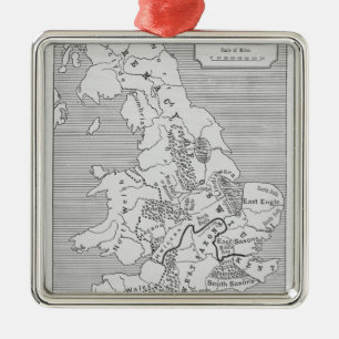 Map of Britain produced by Stanford's Metal Ornament