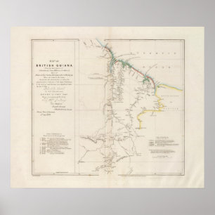 Map of British Guiana Poster