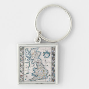 Map of British Isles 2 Key Ring
