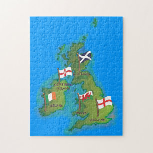 Map Of British Isles cartoon map Jigsaw Puzzle