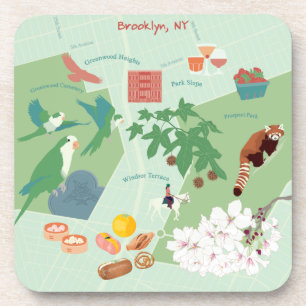 Map of Brooklyn Coaster