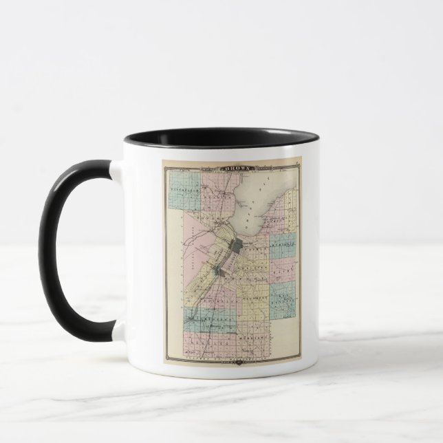 Map of Brown County, State of Wisconsin Mug (Left)