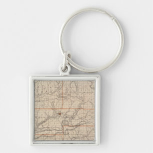 Map of Brown County with Plan of Nashville Key Ring
